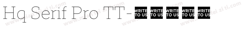 Hq Serif Pro TT字体转换